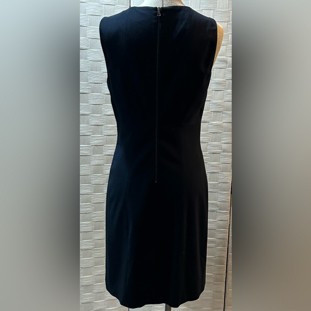 Tahari Navy Blue Career Midi Dress Size 6 - Picture 6 of 9